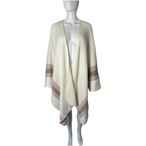 Steve Madden Poncho Shawl Women’s Cozy Knit Sweater Cardigan Wrap - Picture 1 of 5